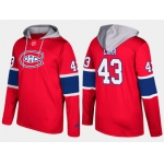 Adidas Montreal Canadiens 43 Daniel Carr Name And Number Red Hoodie