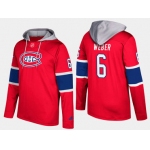 Adidas Montreal Canadiens 6 Shea Weber Name And Number Red Hoodie