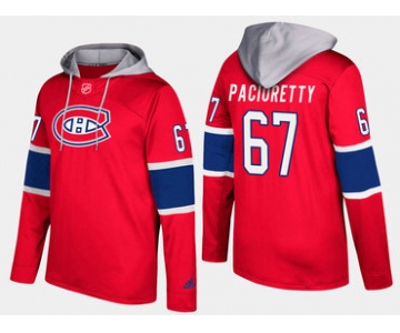 Adidas Montreal Canadiens 67 Max Pacioretty Name And Number Red Hoodie