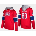 Adidas Montreal Canadiens 83 Ales Hemsky Name And Number Red Hoodie