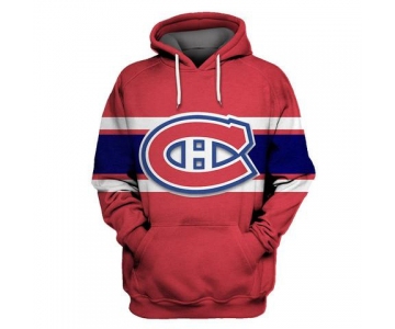 Men's Montreal Canadiens Red All Stitched Hooded Sweatshirt