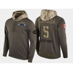 Nike Montreal Canadiens 5 Bernie Geoffrion Retired Olive Salute To Service Pullover Hoodie