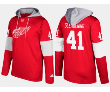 Adidas Detroit Red Wings 41 Luke Glendening Name And Number Red Hoodie