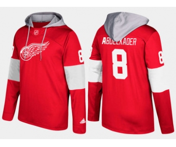 Adidas Detroit Red Wings 8 Justin Abdelkader Name And Number Red Hoodie