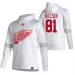 Detroit Red Wings #81 Frans Nielsen Adidas Reverse Retro Pullover Hoodie White