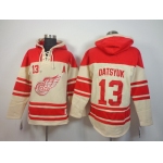Old Time Hockey Detroit Red Wings #13 Pavel Datsyuk Cream Hoodie