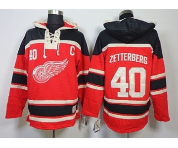 Old Time Hockey Detroit Red Wings #40 Henrik Zetterberg Red Hoodie
