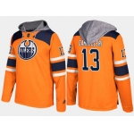 Adidas Edmonton Oilers 13 Michael Cammalleri Name And Number Orange Hoodie