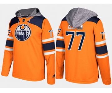 Adidas Edmonton Oilers 77 Oscar Klefbom Name And Number Orange Hoodie