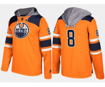 Adidas Edmonton Oilers 8 Ty Rattie Name And Number Orange Hoodie