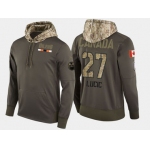 Nike Edmonton Oilers 27 Milan Lucic Olive Salute To Service Pullover Hoodie