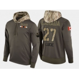 Nike Edmonton Oilers 27 Milan Lucic Olive Salute To Service Pullover Hoodie