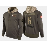 Nike Edmonton Oilers 6 Adam Larsson Olive Salute To Service Pullover Hoodie