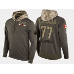 Nike Edmonton Oilers 77 Oscar Klefbom Olive Salute To Service Pullover Hoodie