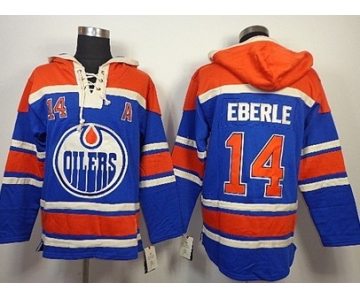 Old Time Hockey Edmonton Oilers #14 Jordan Eberle Royal Blue Hoodie
