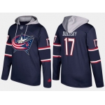 Adidas Columbus Blue Jackets 17 Brandon Dubinsky Name And Number Navy Hoodie