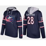 Adidas Columbus Blue Jackets 28 Oliver Bjorkstrand Name And Number Navy Hoodie