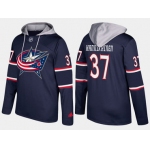 Adidas Columbus Blue Jackets 37 Markus Hannikainen Name And Number Navy Hoodie