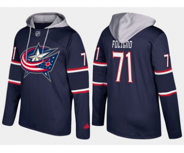 Adidas Columbus Blue Jackets 71 Nick Foligno Name And Number Navy Hoodie