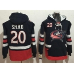 Men's Columbus Blue Jackets #20 Brandon Saad Navy Blue Home Stitched NHL Old Tim Hockey Hoodie