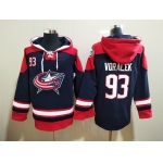 Men's Columbus Blue Jackets #93 Jakub Voracek Navy Blue Team Color 2014 Hoodie