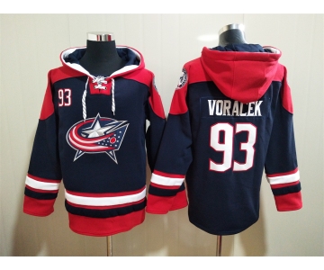 Men's Columbus Blue Jackets #93 Jakub Voracek Navy Blue Team Color 2014 Hoodie