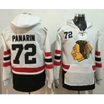 Blackhawks #72 Artemi Panarin White Name & Number Pullover NHL Hoodie