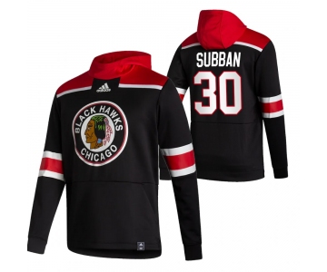 Chicago Blackhawks #30 Malcolm Subban Adidas Reverse Retro Pullover Hoodie Black
