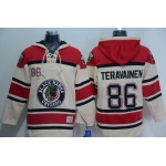 Men's Chicago Blackhawks #86 Teuvo Teravainen Old Time Hockey Cream Hoodie