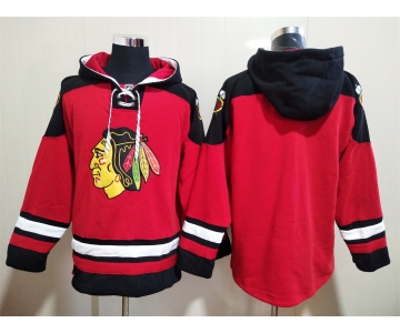 Men's Chicago Blackhawks NEW Red Blank Hoodie