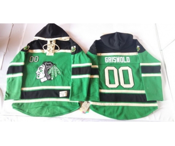 Old Time Hockey Chicago Blackhawks #00 Clark Griswold Green Hoodie