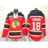 Old Time Hockey Chicago Blackhawks #18 Denis Savard Red Hoodie