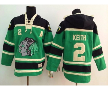 Old Time Hockey Chicago Blackhawks #2 Duncan Keith Green Hoodie