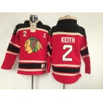 Old Time Hockey Chicago Blackhawks #2 Duncan Keith Red Hoodie
