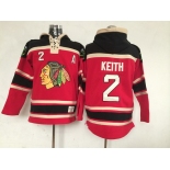 Old Time Hockey Chicago Blackhawks #2 Duncan Keith Red Hoodie