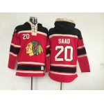 Old Time Hockey Chicago Blackhawks #20 Brandon Saad Red Hoodie
