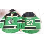 Old Time Hockey Chicago Blackhawks #27 Johnny Oduya Green Hoodie