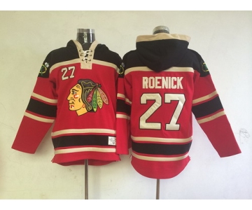 Old Time Hockey Chicago Blackhawks #27 Johnny Oduya Red Hoodie