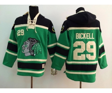 Old Time Hockey Chicago Blackhawks #29 Bryan Bickell Green Hoodie