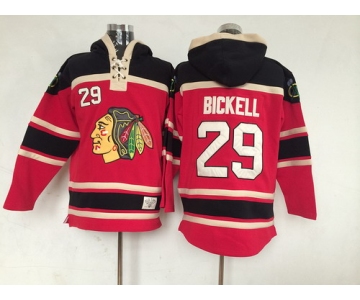 Old Time Hockey Chicago Blackhawks #29 Bryan Bickell Red Hoodie