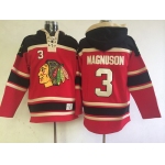 Old Time Hockey Chicago Blackhawks #3 Keith Magnuson Red Hoodie