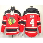 Old Time Hockey Chicago Blackhawks #4 Bobby Orr Red Hoodie