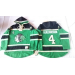Old Time Hockey Chicago Blackhawks #4 Niklas Hjalmarsson Green Hoodie