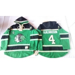 Old Time Hockey Chicago Blackhawks #4 Niklas Hjalmarsson Green Hoodie