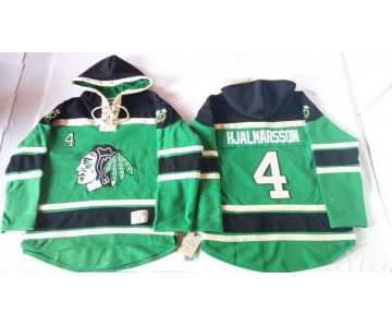 Old Time Hockey Chicago Blackhawks #4 Niklas Hjalmarsson Green Hoodie
