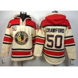 Old Time Hockey Chicago Blackhawks #50 Corey Crawford Cream Hoodie