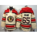 Old Time Hockey Chicago Blackhawks #65 Andrew Shaw Cream Hoodie