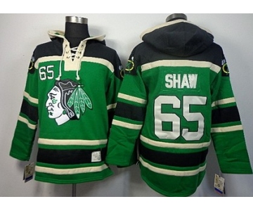 Old Time Hockey Chicago Blackhawks #65 Andrew Shaw Green Hoodie