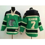 Old Time Hockey Chicago Blackhawks #7 Brent Seabrook Green Hoodie
