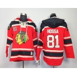 Old Time Hockey Chicago Blackhawks #81 Marian Hossa Red Hoodie